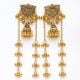 Handcrafted Kashmiri-Inspired Gold Tone Jhumka Earrings